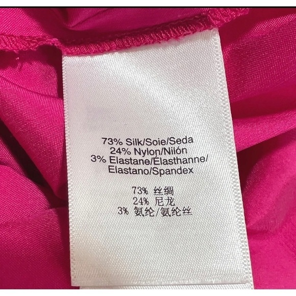 DKNY Donna Karan New York Sz 6 Stretch SILK Pink Ruched Sheath Formal Dress Pink - Picture 6 of 6